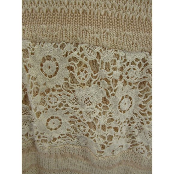 Blu Pepper Sweater Small Tunic Pullover Crochet Handkerchief Hem * - Picture 10 of 13